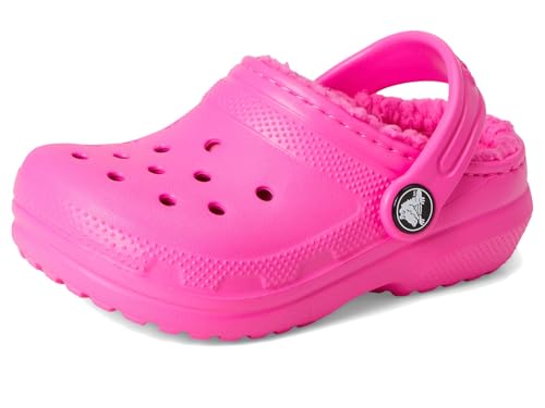 Crocs Unisex Kinder Classic Lined Clog T, Rose, 6 UK Child