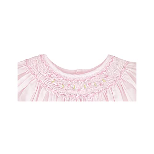 Baby Girls’ Smocked Daygown with Voile Insert, 12 Months, Pink3
