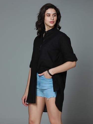 Image of High Star Classic Oversized Spread Collar Long Sleeves Casual Shirt