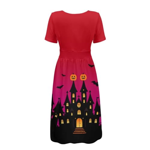 Image of Women's Summer Dresses Short Sleeve Formal Dresses with Pockets | Lightweight Quick‑Dry Soft Comfortable 2026 Fashion Dresses Loose Plus‑Size High‑Waisted