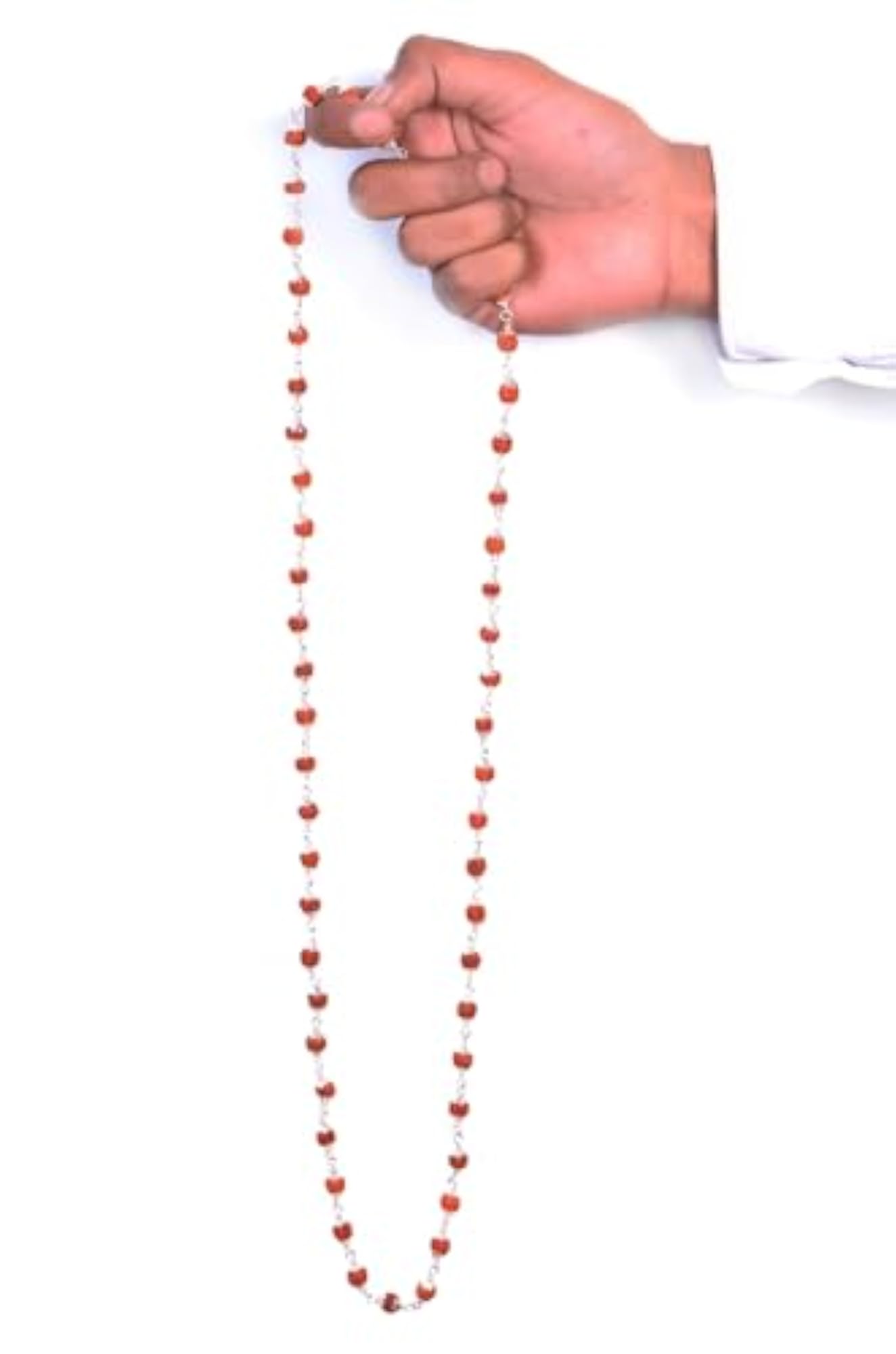 Pure 75% Silver Rudraksha Mala with Certificate