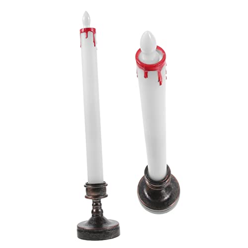 WOONEKY 2 Piezas Vela Electronica Ventana Sin Recargable Ligero Luces Sin Cable Lámpara Condujo Bujía Más Cálido Baterías Recargables El Plastico
