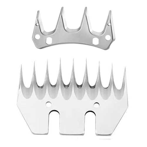 4/9 Teeth Straight Replacement Blades for Sheep Shears, Professional Stainless Steel Sheep Shearing Clipper Blades