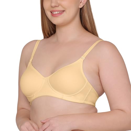 Image of Tweens - Medium Padded Cotton Rich Bra - Full Coverage, Seamless, Multiway Straps, Wirefree Everyday T-Shirt Bra (Pack of 2)