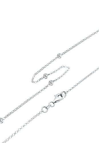 Elli Collana Solitario Con Cristalli In Argento Sterling 925 Da Donna - 5