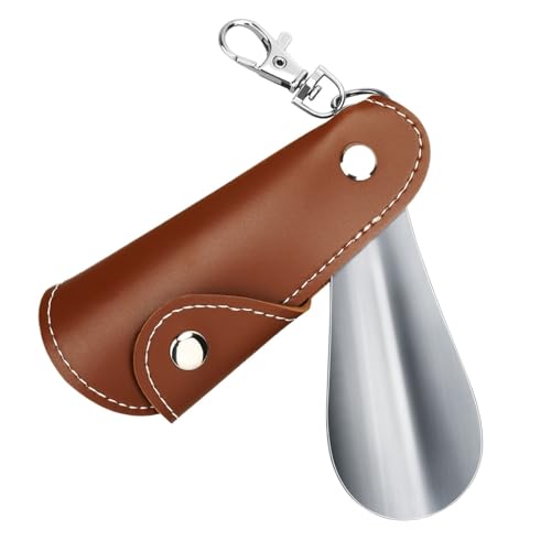 Chausse pied mini lève-chaussures en métal portable avec porte-clés
