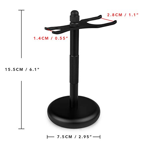 QSHAVE - Schwarz Rasierständer Halterung für Rasierpinsel und Rasierer - Image 3