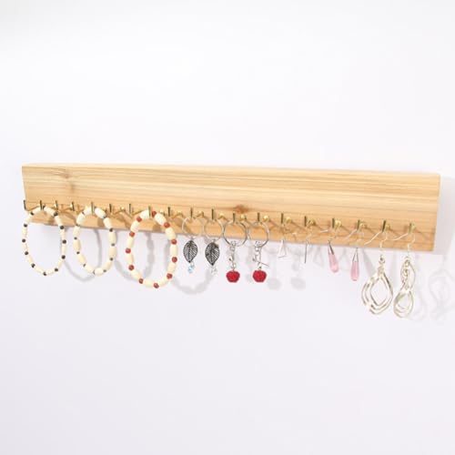Gancho de Pared de Madera Khaki para Decorar el Dormitorio con Joyas 5