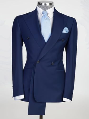Men's Blazer Double Breasted Tuxedo Coat Office Work Activity Suit Jacket4