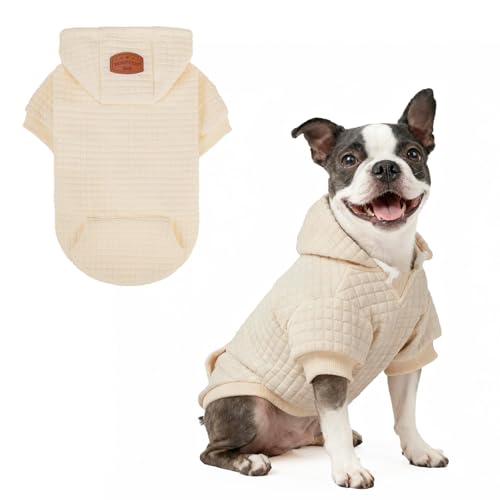 Image of BEAUTYZOO Dog Hoodies Sweater for Medium Dogs, Waffle‑Like Laminated Coat