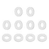 PATIKIL 10 Stück PTFE Flachdichtungen 0,24 ID x 0,47" OD x 0,08" Dicke Dichtungsabstandshalter Flanschdichtung für Maschinenrohre Ventile Öl- und Gasindustrien, Weiß (6x12x2mm)