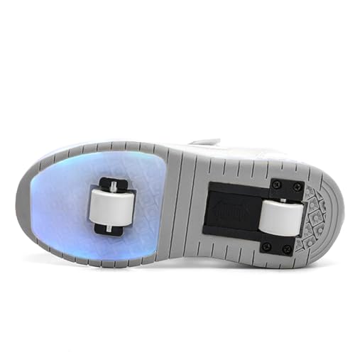 Kids Roller Shoes with Wheels Rechargeable Light Up Sneakers for Christmas Birthday Gifts Size 6.5 Big Kid3