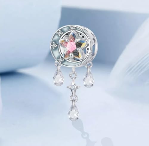 Charm atrapasueños luna de plata ley 925 para pulsera 3