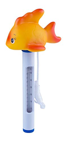 ATIE Pool Spa Hot Tub Floating Animal Thermometer with F/C Display-Goldfish
