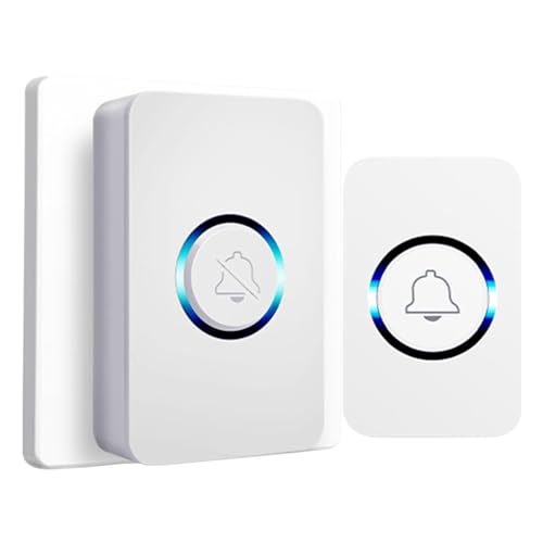 Timbres de Puerta remotos, Timbre de Puerta inalámbrico | Timbre de Puerta inalámbrico con Volumen Ajustable | Timbre de Puerta Multiusos Que Ahorra energía, Timbre con Pilas para Personas Mayores