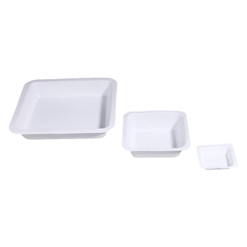 Weigh Boats, Lab Weighing Dishes for Measuring, Storing, Mixing Powders & Liquids with Easy Pour Design Plastic Square Dish Scale Tray(S,M,L)