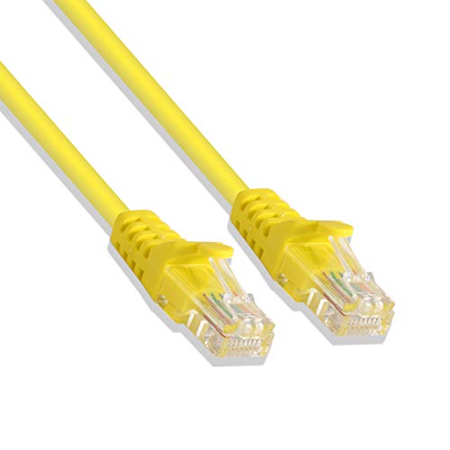 Cable de red Ethernet Cat-5e UTP RJ45 amarillo 2FT miniatura 1