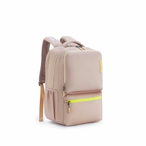 Image of American Tourister Hall 4.0 | 31.5 Ltrs | 3 Compartments | Bottle Pocket | Ergonomic Padded Back Panel & Shoulder Straps | Laptop Backpack | 1 Year International Warranty | Khaki Beige