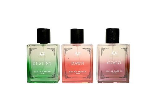 Image of Premium Perfume Combo Pack of 3 3 X 100ml (1 Destiny 1 Dawn & 1 Coco | Luxury Long-Lasting Perfume For Unisex