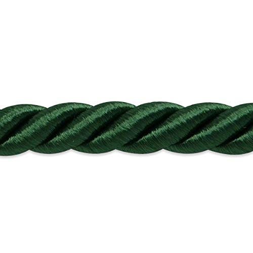 Trims By The Yard Savannah 3/8" Twisted Cord Trim, Hunter Green (5 Yard Cut) #TOP8