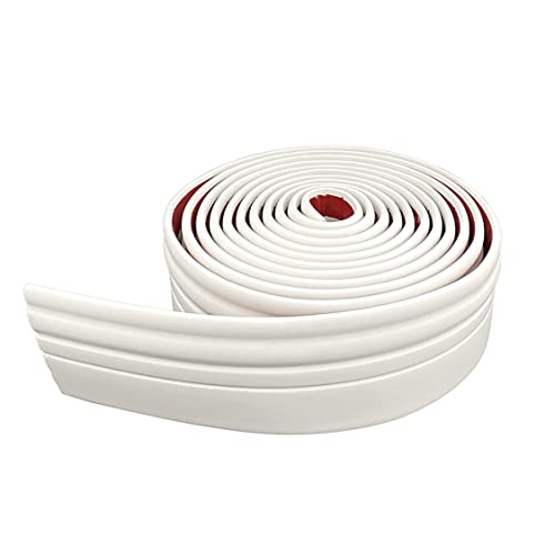 Base de pared de vinilo autoadhesivo de alta densidad perfil blanco crema 2