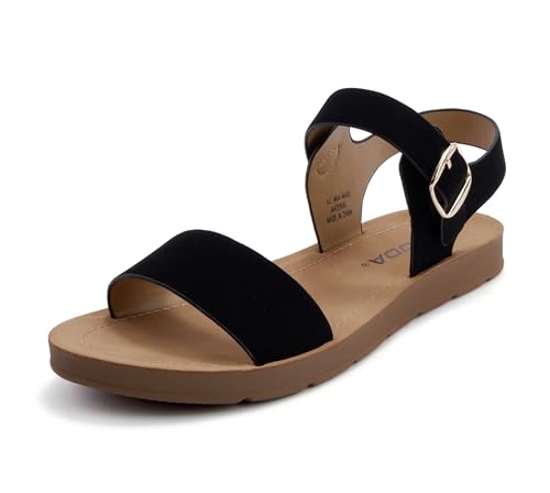 Image of Soda PLENTY ~ Women's Strappy Ankle Wrap Buckle Fashion Flat Sandals