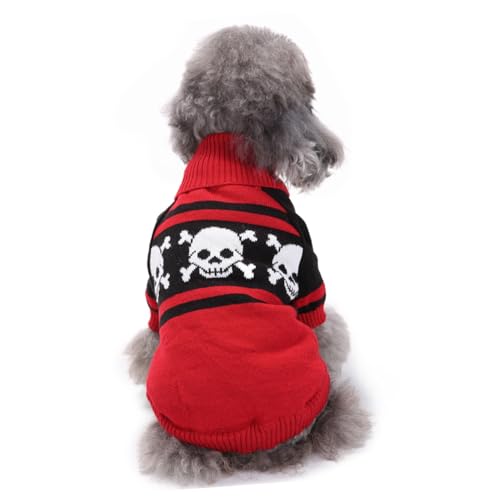 Disfraz Halloween para perro talla L diseño calavera miniatura 4