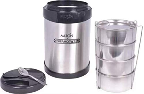 MILTON ROYAL4, 4 Containers Stainless Steel Lunch Box (Silver, 2000 ml)