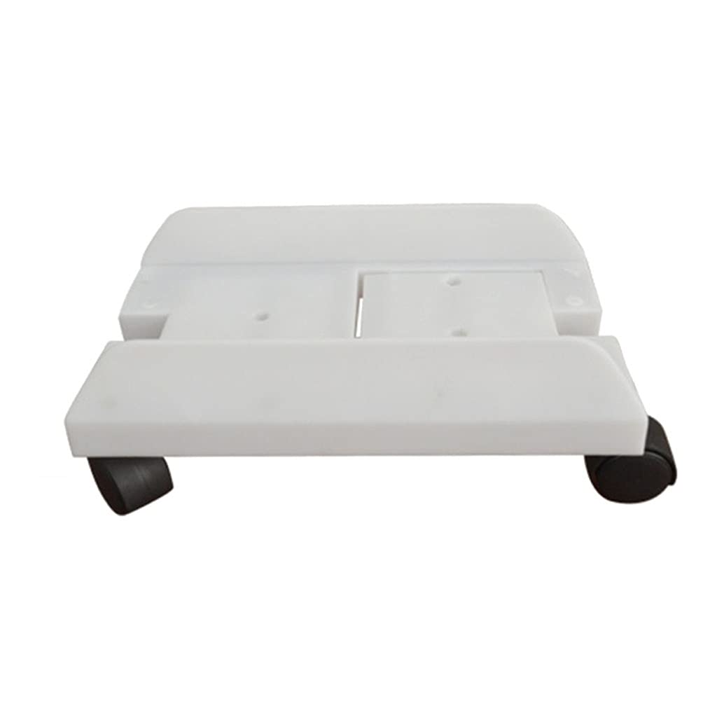 Soporte para CPU, Torre de Escritorio móvil, Soporte de Suelo para computadora, Ruedas giratorias, Ancho Ajustable, Soporte Universal para PC (Blanco)