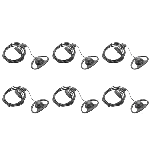 Sxmrmnx 6 x 2 pines avanzado en forma de D Clip-Ear Ptt auriculares micrófono 2 vías radios GP88S GP300 GP68 GP2000