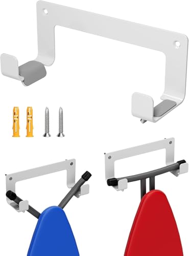 MUSVOH Ironing Board Hanger Wall Mount Stainless Steel White