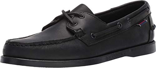 Image of Sebago Portland Waxed Boat Shoes - Handsewn Waxed Leather Moccasins with Leather Sock Lining and Non-Marking, Slip-Resistant Rubber Outsoles