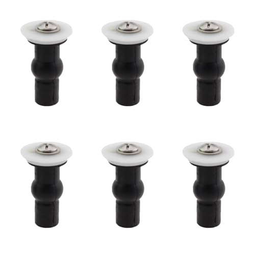 Caishun 6PCS Toilet Seat Bolt Hinge Bolt Screw 48mm Silver Bolt Lock Fixing Snap Toilet Top Mount Rubber Expansion Top Mount Replacement Part