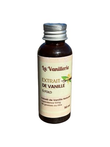 Extracto de Vainilla Borbón de Madagascar Sin Granos 5 Fold Con Alcohol 50ml