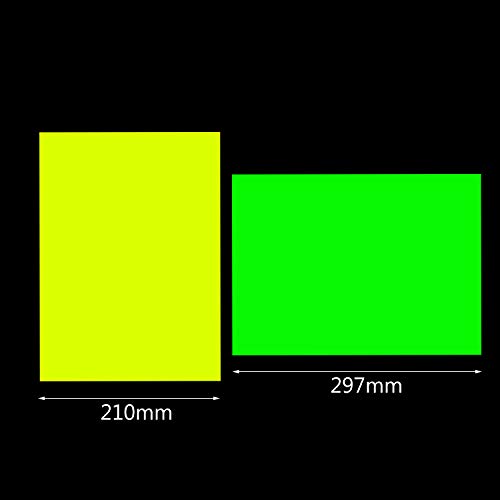 20 Sheets Neon Papers Glow In The Dark Diy Dance Floor Fluorescent Uv Reactive Cardstock Supplies For Black Light Neon Birthday Party Wedding,5 Colors #TOP1