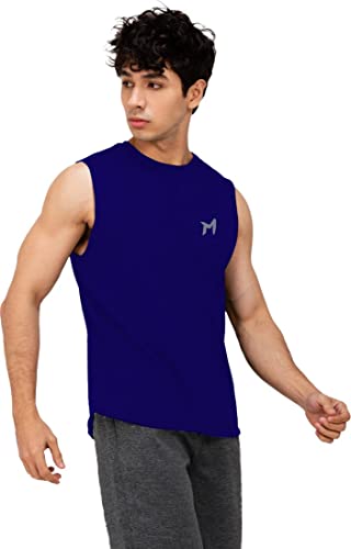 Image of Solid Sleeveless Cotton Regular Fit Mens Stylish Top Tanks Vest T-Shirt (Combo Pack of 2)