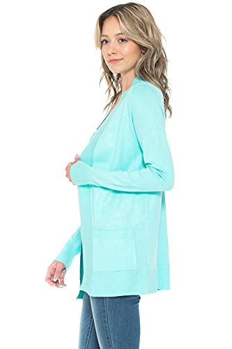 Image of Urban Look Womens Basic Long Sleeve Open Front Comfy Sweater Cardigan