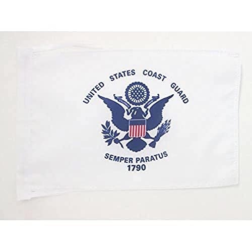 AZ FLAG, United States Coast Guard Flag, 18'' x 12'', 100% Polyester US Coast Guard, USCG Small Banner with Two Cords