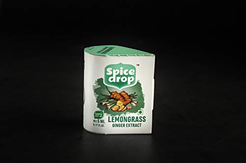 Spice Drop Lemongrass Ginger Natural Extract | For Tea, Soups, Shakes and beverages | 5 ml ( Pack of 5 x 180 Drops)