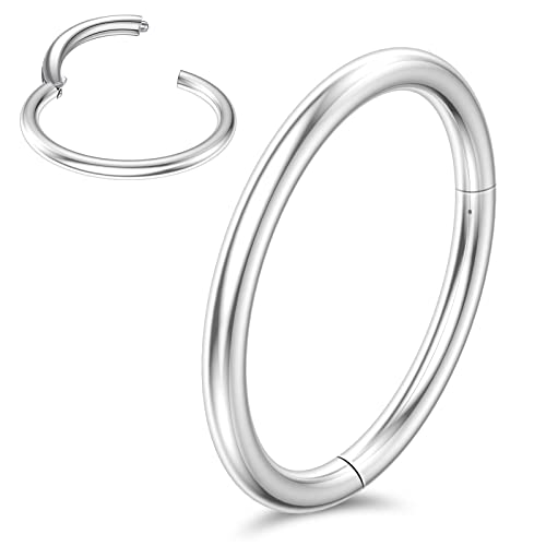 Nasenring Piercing Dünn Silber Piercing Ring Titan Nasen Piercing Septum Piercing Silber Piercing Ohr Chirurgenstahl, Edelstahl Creolen Klein, Lippenpiercing, Geschenke für Frauen Männer Weihnachten Cover