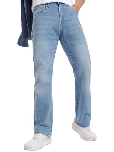 Image of Highlander Men's Loose Baggy Fit Jeans | Mid Rise | Cotton |Relaxed & Trendy | Oversized Silhouette for Comfort| Jeans for Man
