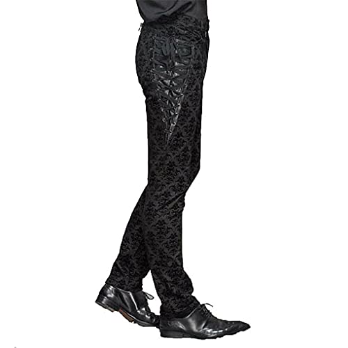 Darkrock Quality Men Cotton Dress Black Pants Victorian Bridal Pants/Black Dress Pants2