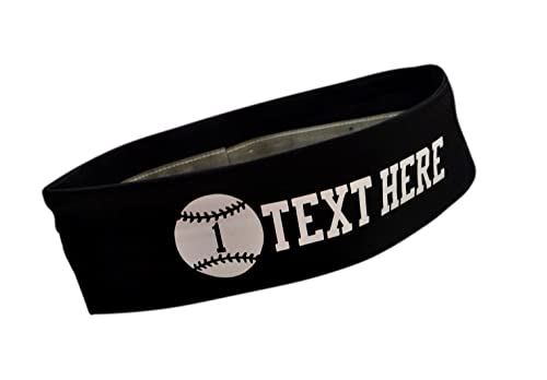 Funny Girl Designs Softball Headband Personalized with Your Custom Name and Number with NO Slip Silicone Grip2