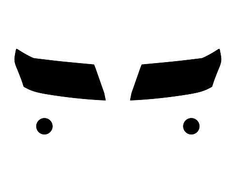 Rvinyl Headlight Protection Film Covers Compatible with Suzuki Grand Vitara 2006-2011 - Blackout Smoke