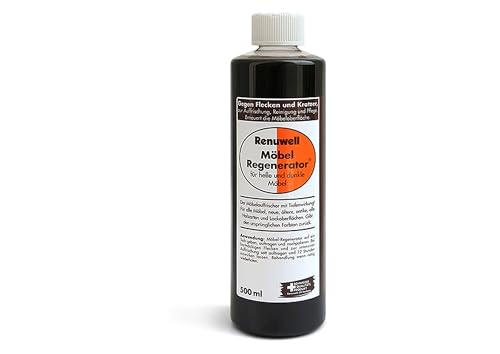Renuwell Möbel-Regenerator, 500 ml – Intensive Pflege und Regeneration für Holzmöbel und Oberflächen, entfernt Wasserflecken, Kratzer & Hitze - Ringe, Schweizer Qualitätsprodukt