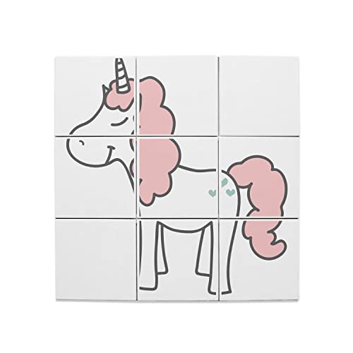 Carreaux céramique licorne dessin mignon pour rénover un mur de chambre enfant