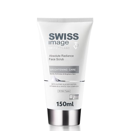 Swiss Image Aufhellungspflege Absolute Ausstrahlung Aufhellendes Gesichtspeeling Peelt sanft die Haut und hellt die Haut auf. Hautaufhellendes Gesichtspeeling für alle Haut, weiß, 150 ml
