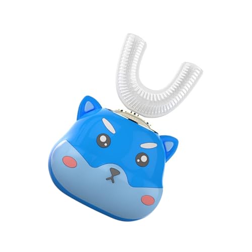 WRITWAA 1 Juego Cepillo De Electrico Infantil Cepillo De Oral Cepillos De Eléctricos Dibujos Animados Conformado Azul Gel De Sílice