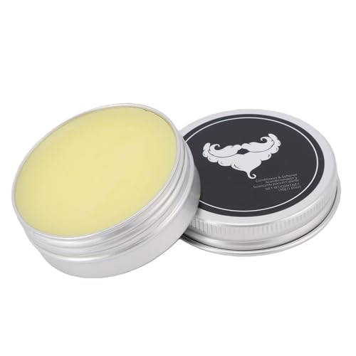 Nosqew Crema para Barba con Cera de Bigote de 60 G, Crema de Peinado Portátil y Fácil de Aplicar para Hombres con Nutrición Duradera para Reparar la Forma del Vello Facial Suave y