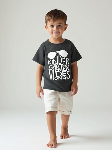 Image of Unique Baby Boys Kindergarten Vibes Only Back to School T Shirt